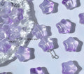 Puffy Star Glass Beads with Horizontal Holes