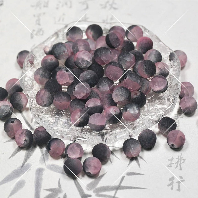 Frosted Moonlight Jade-Style Glass Beads