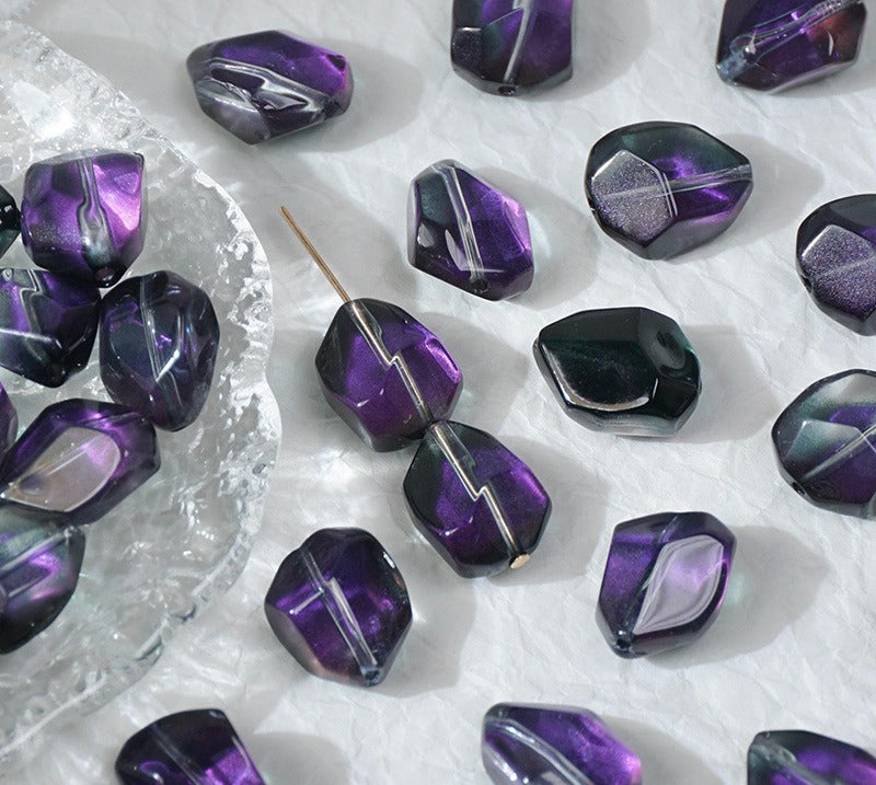 Pink Amethyst-Style Glazed Beads