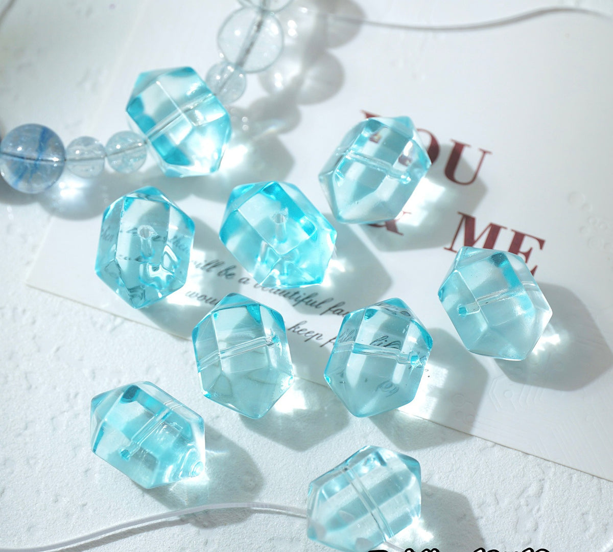 Hexagonal Glazed Beads