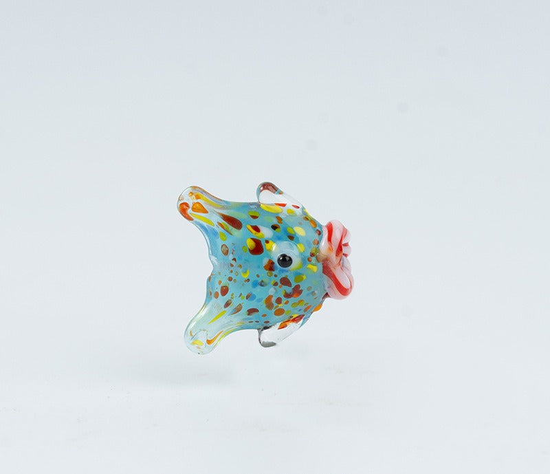 Japanese-Style Colorful Glazed Glass Fish Beads