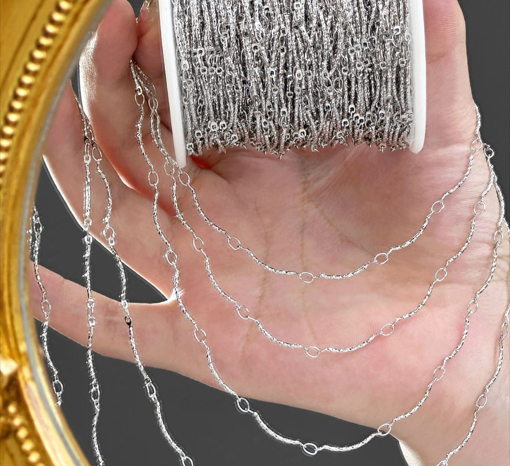Floral Curved Bar Chain – 10 Meters