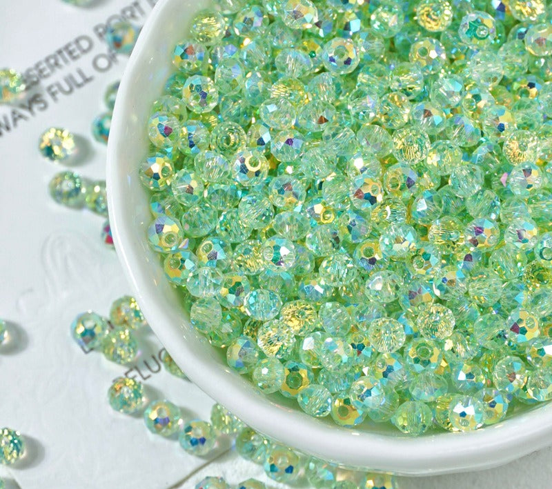 Faceted Crystal-Style Rondelle Beads