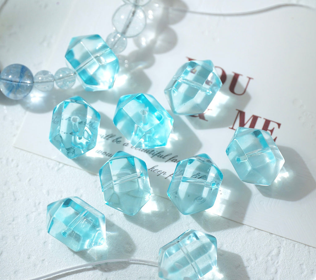 Hexagonal Glazed Beads