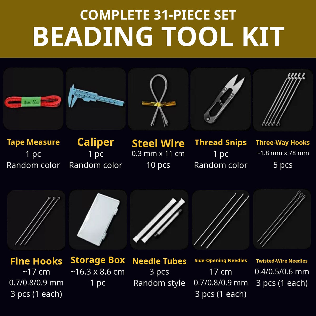 31-Piece Beading Tool Kit